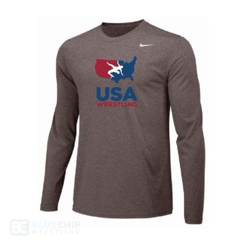 Nike USA Wrestling Team Legend Training Top (Grey)