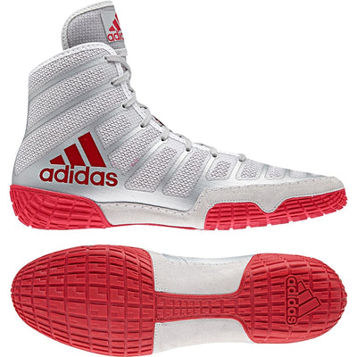 Adidas adiZero Varner Wrestling Shoes (Silver / Red / Red)