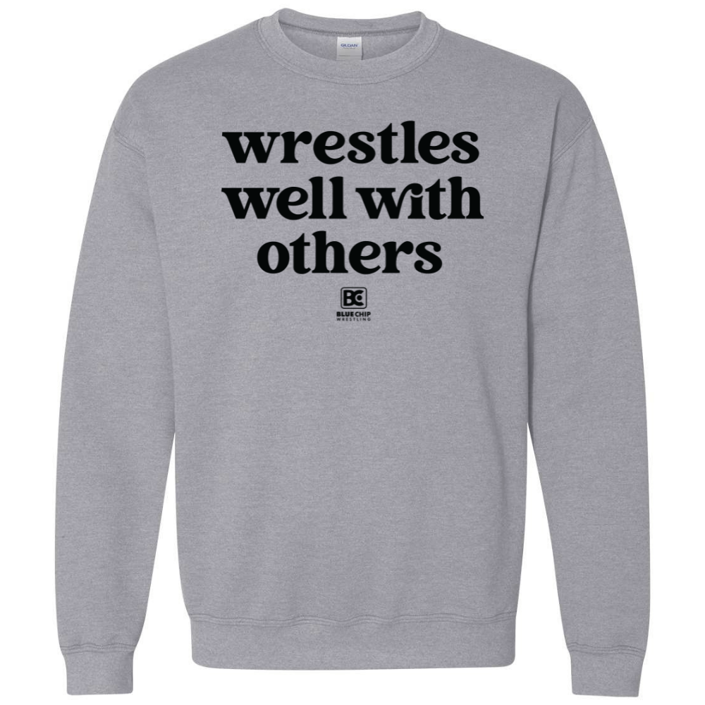 Wrestles Well With Others Wrestling Crewneck Sweatshirt