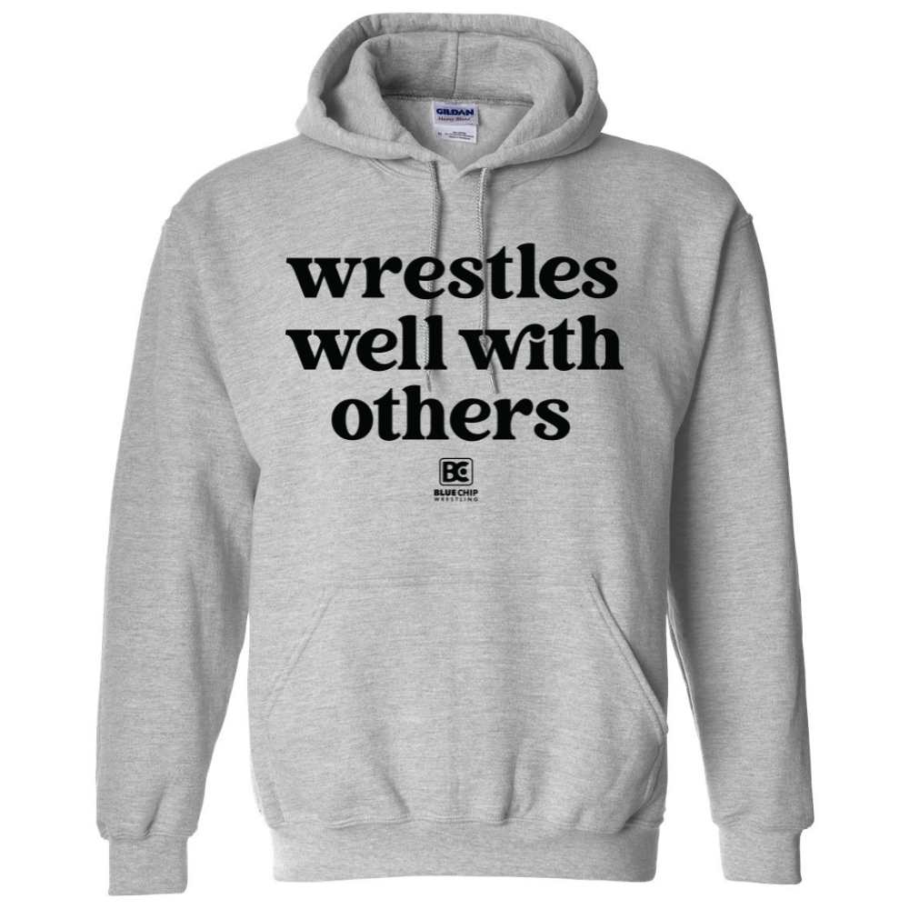 Wrestles Well With Others Wrestling Youth Hooded Sweatshirt