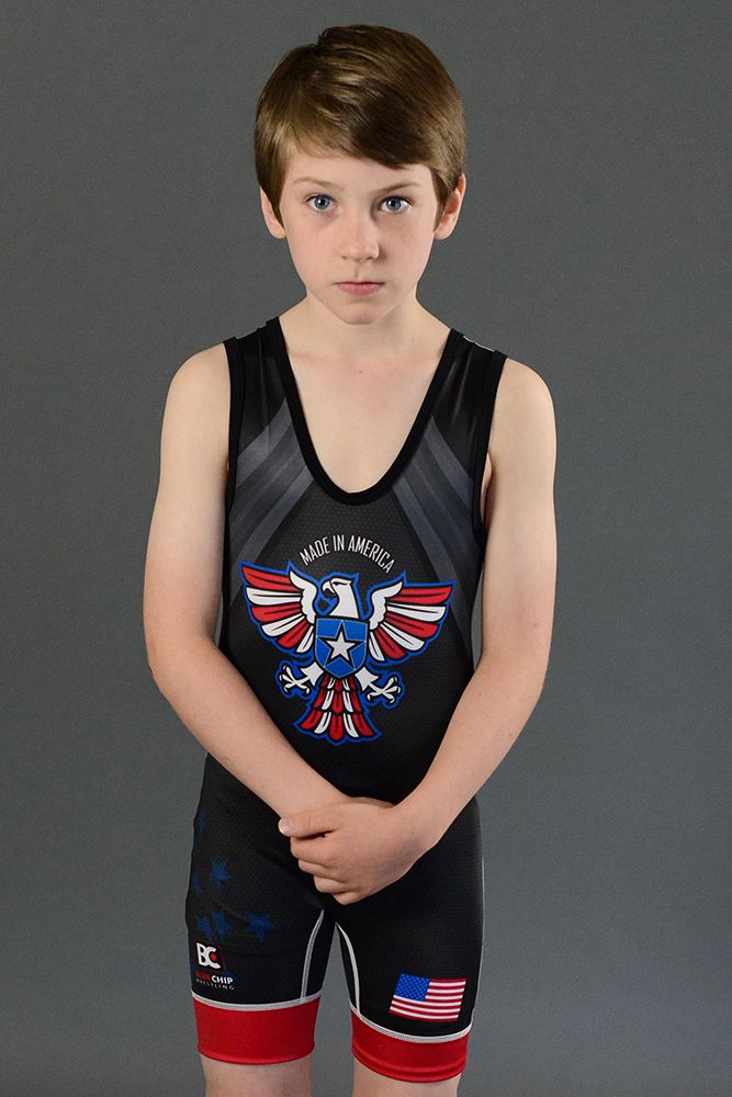 Made in America Wrestling Singlet (Black)