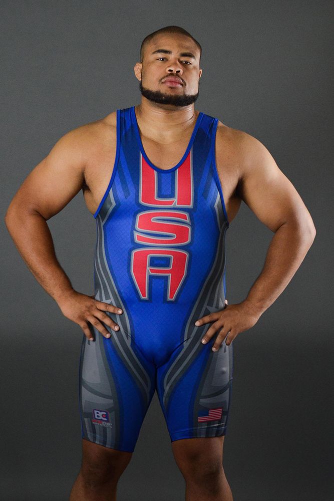 Blue Patriot Wrestling Singlet