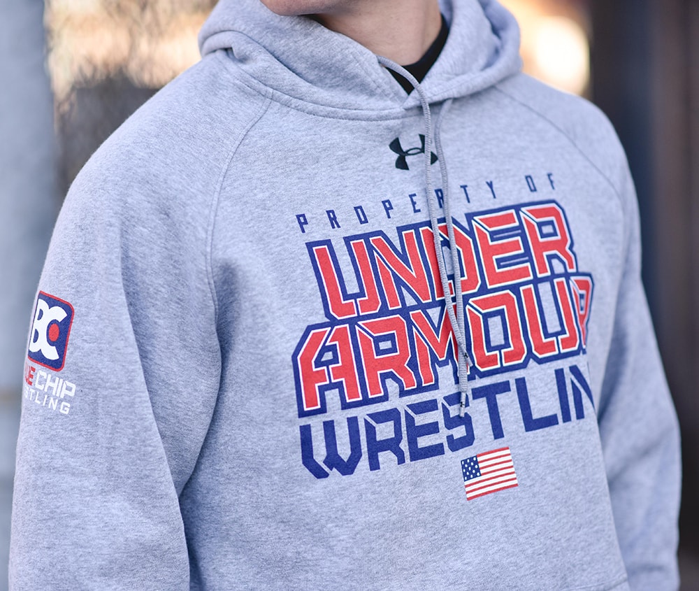 Property of Under Armour Rival Wrestling Hoodie Blue Chip Wrestling