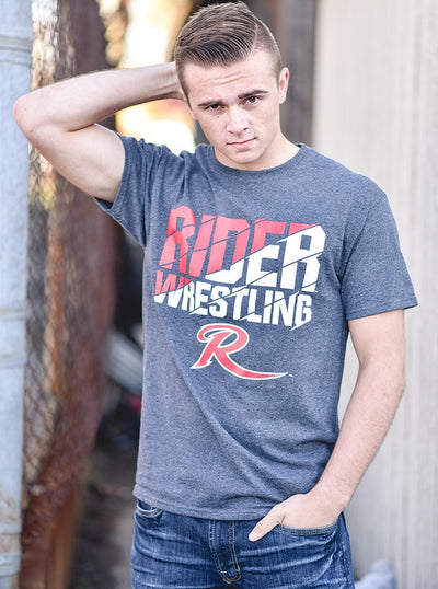 Rider Broncs Slash Wrestling T-Shirt
