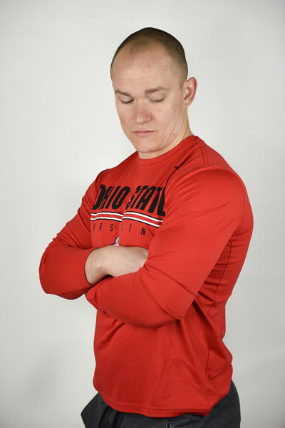 Ohio State Buckeyes Nike Wrestling Dri-Fit Legend 2.0 Long Sleeve Tee