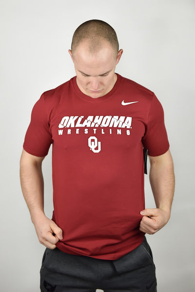 Oklahoma Sooners Wrestling Nike Dri-Fit Cotton Tee
