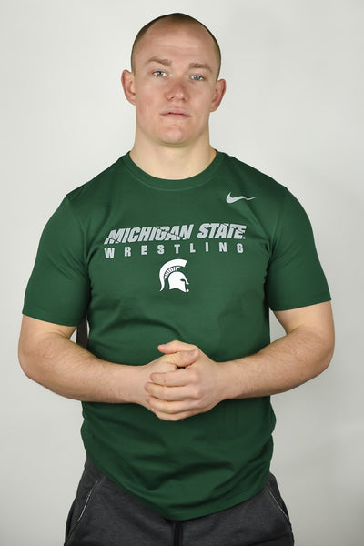 Michigan State Spartans Wrestling Nike Dri-Fit Cotton Tee