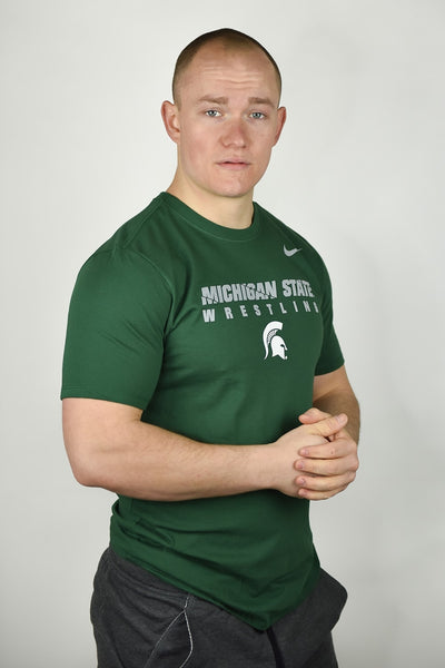 Michigan State Spartans Wrestling Nike Dri-Fit Cotton Tee