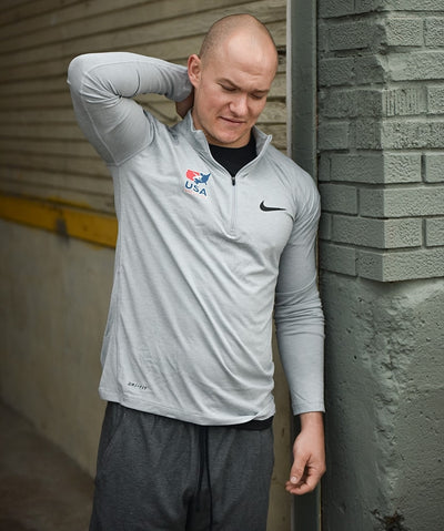 Nike USA Wrestling Half Zip (Grey)