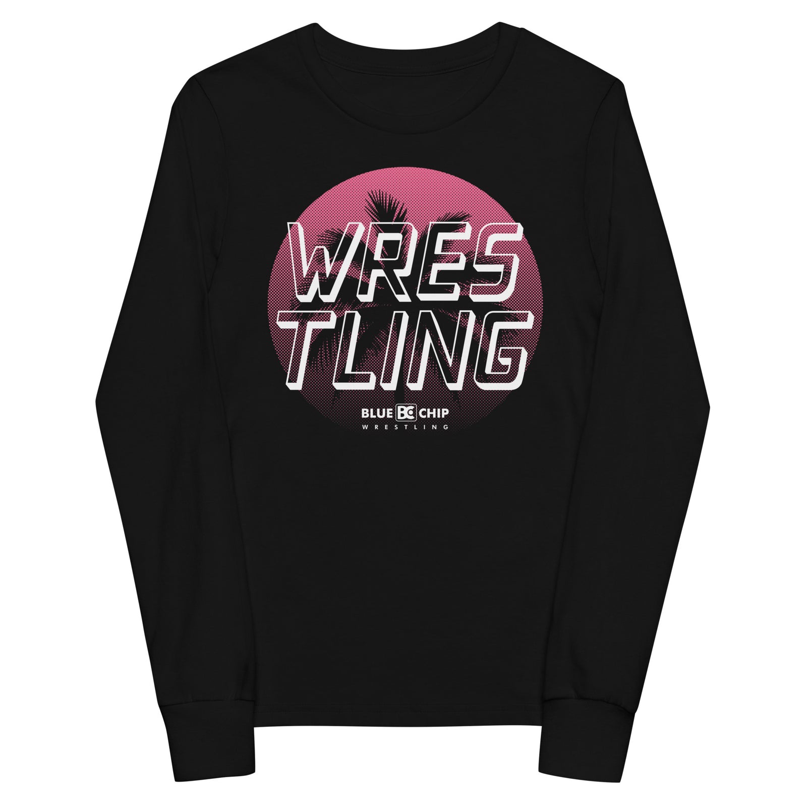 Wrestling Sunset Beach Youth Long Sleeved T-Shirt