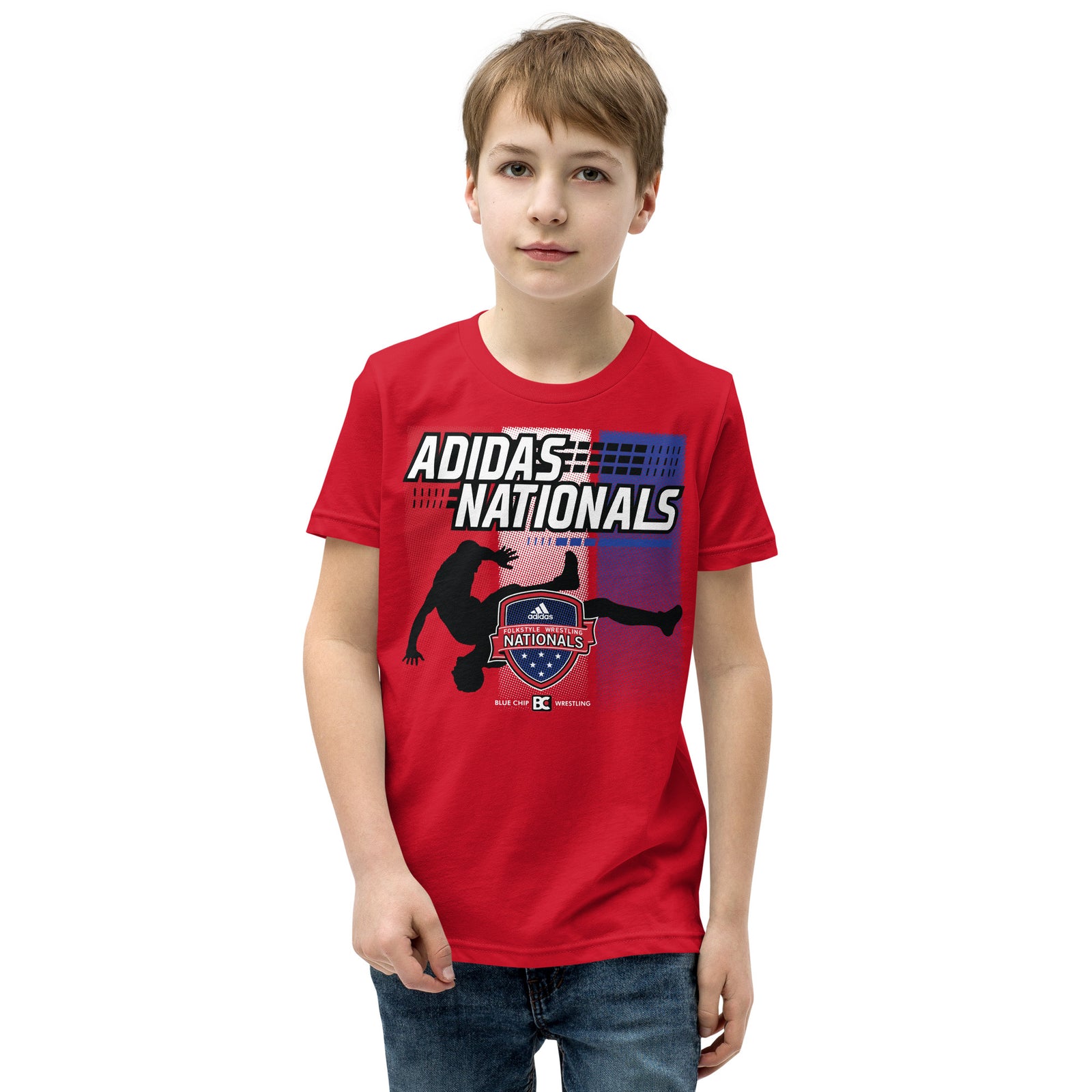 2023 Adidas Nationals 3 Stripe Life Youth T-Shirt